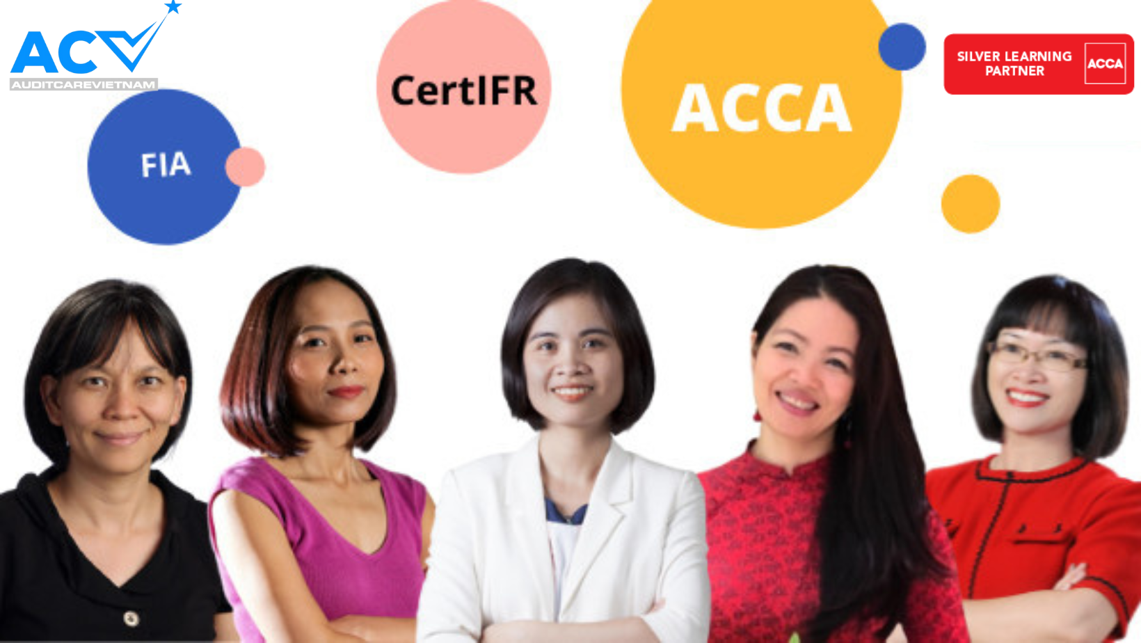 Đội ngũ giảng viên Audit Care Vietnam với các chứng chỉ FIA, CertIFR, ACCA